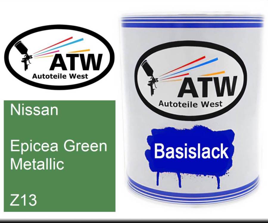 Nissan, Epicea Green Metallic, Z13: 1L Lackdose, von ATW Autoteile West.